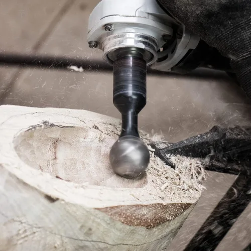 Vista 6 de Gubia esférica Arbortech Ø 30 mm Gubia de madera con forma esférica para tallado con alimentación de amoladora angular BAL.FG.2000