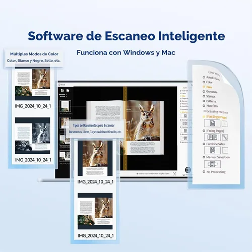 Vista 4 de CZUR Shine - Escáner de documentos portátil ultra inteligente, escáner de libros delgados con OCR, cámara de documentos USB para computadora