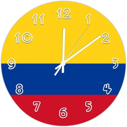 Vista 9 de Reloj de pared de Eritrea – Reloj de pared con bandera de Eritrea para dormitorio, sala de estar, oficina en casa, escuela, decoración artística