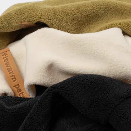 Vista 7 de Fitwarm Paquete de 3 suéteres clásicos de forro polar para perro, ropa de invierno para perros pequeños y niñas, sudadera de cuello alto para perro