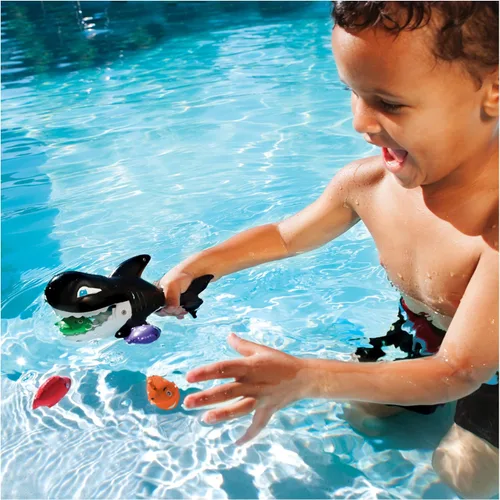 Vista 2 de SwimWays, Gobble Gobble Guppies - Juguete de agua educativo, recuerdos de fiesta en la piscina y juguetes de baño, para niños a partir de 2 años