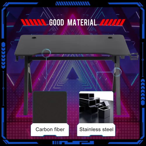 Vista 6 de FDW Escritorio para computadora, escritorio para videojuegos, mesa de computadora para estudiantes, escritorio de oficina, mesa de estación