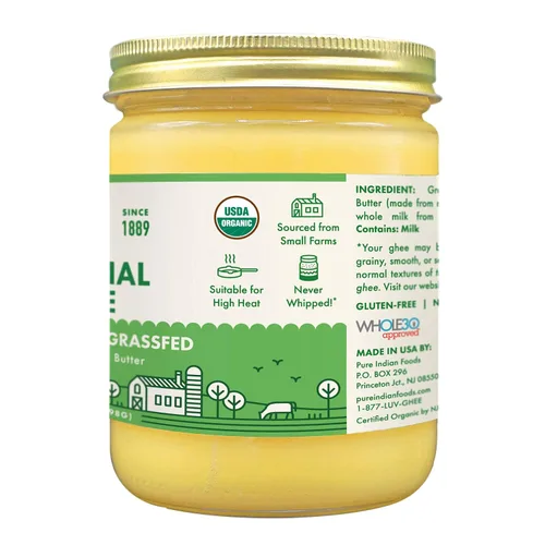 Vista 6 de Ghee alimentado con hierbas orgánicas, marca Pure Indian foods