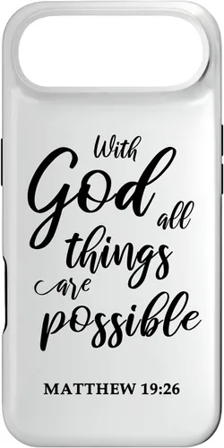 Vista 27 de Christian Message Faith Jesus Matthew 19:26 Case for iPhone 17
