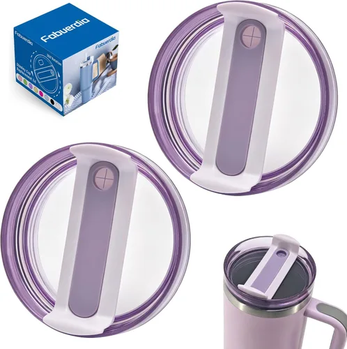Vista 25 de Tapa de repuesto para vaso de 40 onzas compatible con Stanley Quencher, paquete de 2 fundas transparentes a prueba de derrames para accesorios