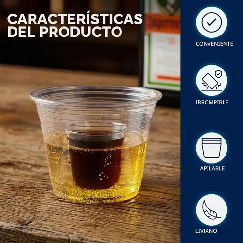 Vista 5 de Party Essentials Jager Blaster - Vasos de plástico suave, 3 onzas, 100 unidades, transparentes