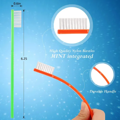 Vista 3 de B Rush Cepillo de dientes desechable prepegado, sin necesidad de agua, pasta de dientes integrada, cerdas medianas suaves para viajar/Airbnb