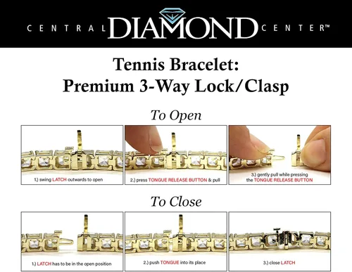 Vista 4 de Nana - Pulsera de tenis de plata de ley Swarovski con circonita cúbica de 17,7 o 8.0in, 0.138in, 0.157in, 0.197in, 0.217in o 0.236in