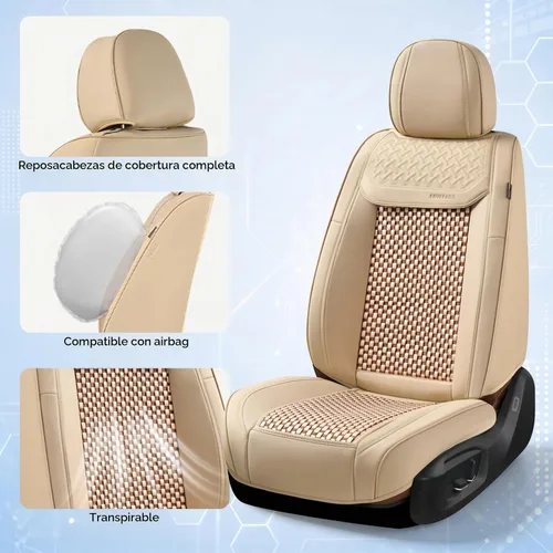 Vista 5 de Coverado - Fundas impermeables para asientos de coche, fundas delanteras para asientos de coche, 2 en 1, fundas protectoras para asientos de coche