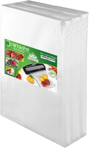 Vista 8 de Bolsas selladoras al vacío de 100 cuartos de galón de 8 x 12 pulgadas, 4 mil sin BPA, para almacenamiento de alimentos