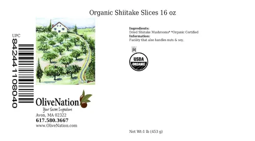 Vista 2 de OliveNation Rebanadas de Shiitake premium, secas 16 onzas