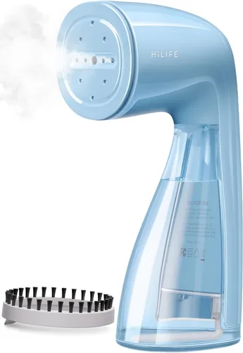 Vista 11 de HiLIFE Vaporizador para ropa, diseño portátil de mano, gran capacidad de 8.1 fl oz, 700 W, fuerte vapor penetrante, elimina las arrugas