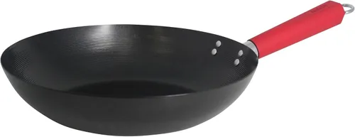 Vista 12 de IMUSA Wok antiadherente de acero al carbono de 9.5 pulgadas con mango de Negro