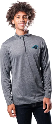 Vista 47 de Ultra Game Men's NFL Official Super Soft Quarter Zip Long Sleeve T-Shirt