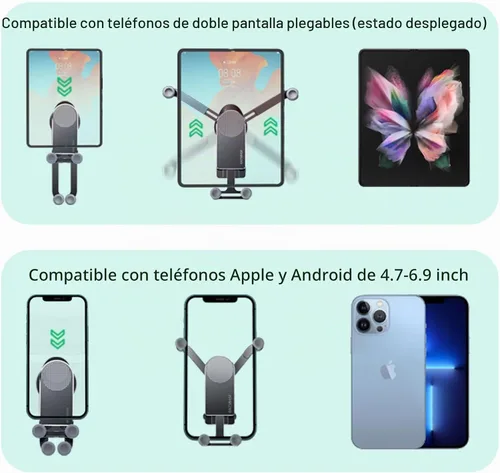 Vista 2 de Z Fold 7 Accesorios de montaje para automóvil, vinculación por negro-D