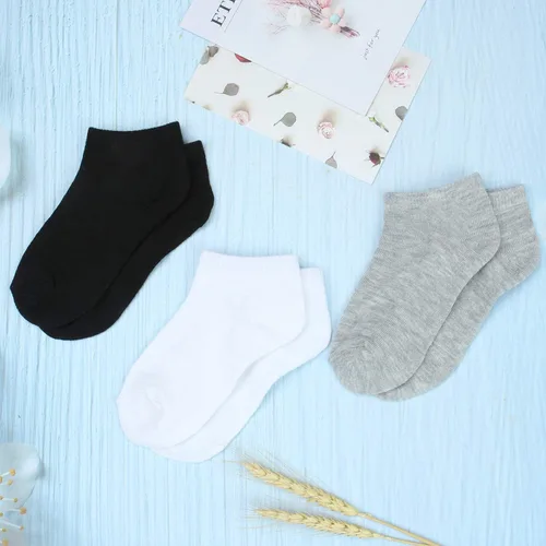 Vista 7 de Cooraby 15 pares de calcetines de corte bajo para niños y adolescentes calcetines de tobillo para niños grandes o niñas