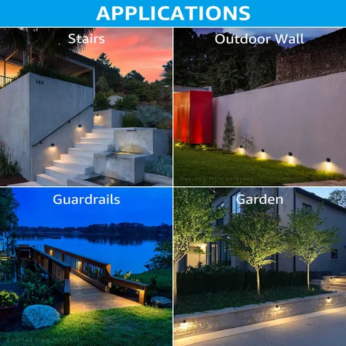 Vista 5 de LEONLITE 3CCT - Luz LED de bajo voltaje para terraza, 12-24V AC/DC, luz de valla de barandilla de paisaje, IP65 impermeable, certificación ETL, IP65