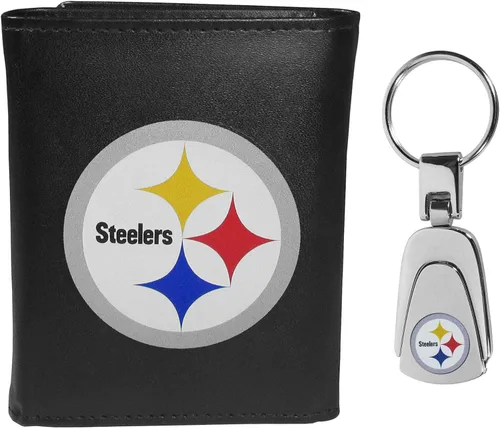 Vista 10 de Siskiyou Sports NFL unisex Tri-fold Wallet & Steel Key Chain