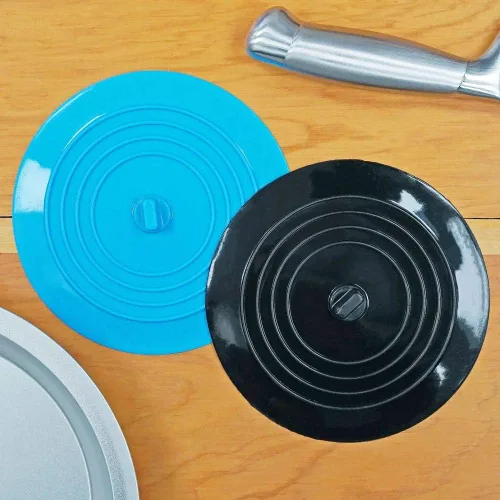Vista 4 de Juego de tapones de drenaje de silicona para fregadero, paquete de 2 tapones extra anchos de 6 pulgadas para fregaderos de cocina, trituradores