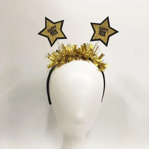 Vista 2 de BinaryABC Tiara de lentejuelas con purpurina de Año Nuevo, regalos de fiesta de Año Nuevo 2025, 2