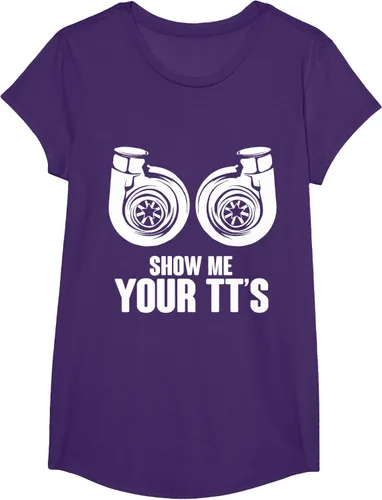 Vista 58 de Funny Show Me Your TT's Twin Turbo Car Racing Camiseta, Negro, S