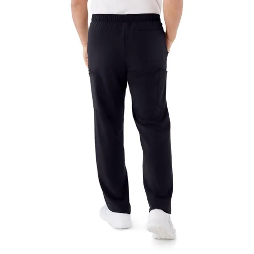 Vista 2 de ave. Pantalón médico Clinton de pierna recta con seis bolsillos, color negro, talla S