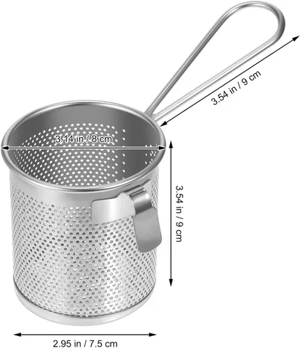 Vista 4 de Cesta de pasta para hervir pasta, olla con colador, cesta para blanquear fideos, fina para espaguetis