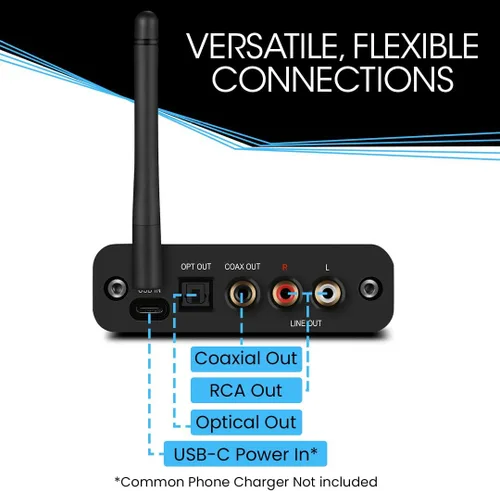 Vista 6 de Receptor de audio Bluetooth de alta fidelidad B2 LDAC aptX HD para estéreo
