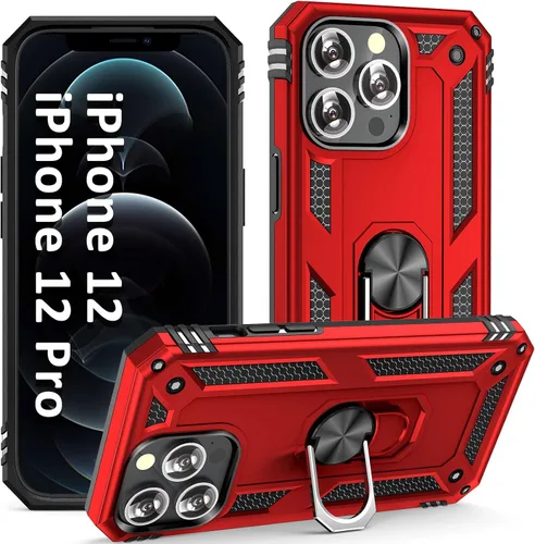 Vista 9 de ADDIT i Phone 12 Mini - Funda para iPhone 12 Mini, con anillo de soporte, soporte ajustable, grado militar, protección resistente, a prueba