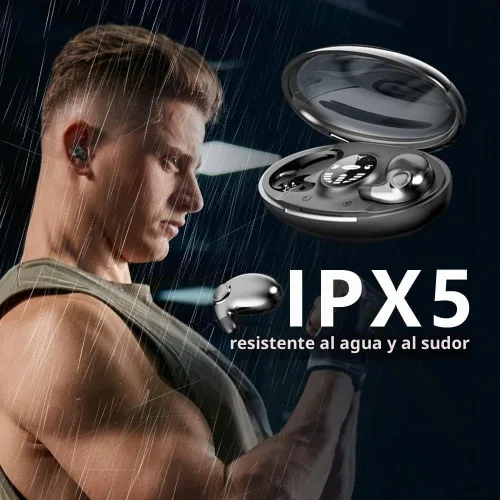 Vista 6 de Audífonos inalámbricos para dormir invisibles, auriculares Bluetooth impermeables IPX5, audífonos ligeros para dormir Bluetooth 5.3, sin dolor
