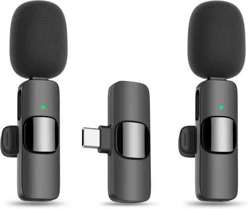 Vista 8 de MAYBESTA Micrófono Lavalier inalámbrico para iPhone y teléfono Android, micrófono de solapa Bluetooth para grabación de video con estuche de carga