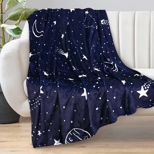 Vista 3 de RosieLily Mantas ligeras de estrellas, regalos con estampado de constelación, franela suave y acogedora felpa celestial del zodiaco astrología