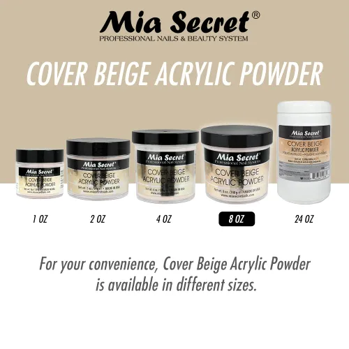 Vista 6 de Mia Secret Cubierta Acrílico Polvo - Cubierta Beige 8 oz