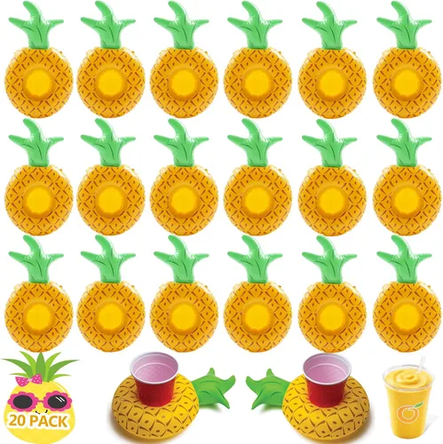 Vista 10 de LanMa Inflatable Drink Holders Bulk Pool Drink Floats Cup Holder for Swimming Pool Party 120 unidades.