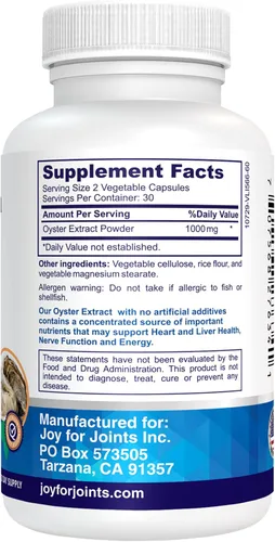 Vista 3 de Glicinato de magnesio 400 mg y extracto de ostra de 1000 mg - Paquete de día y noche - Sueño y relajación + energía y vitalidad - 120 cápsulas