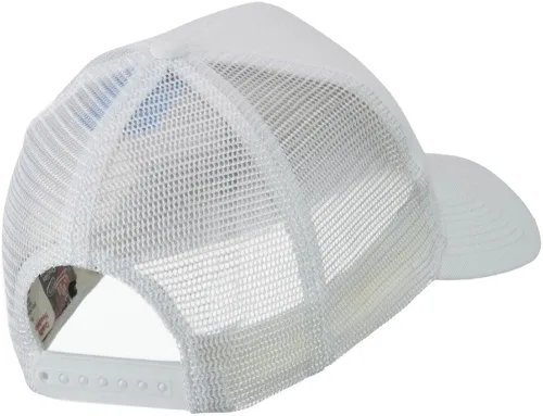 Vista 3 de e4Hats.com 6 Panel Malla Bandera Americana Blanca Patch Cap