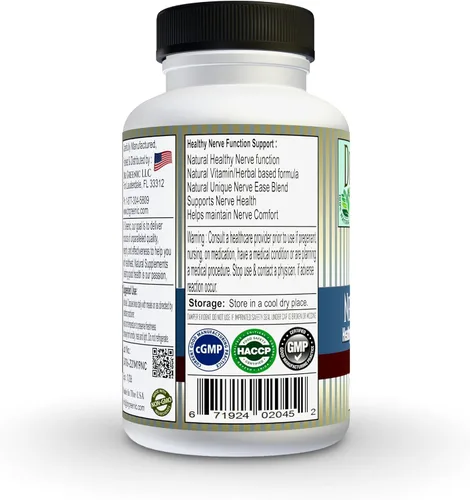 Vista 3 de Suplemento Nervease Support 1450MG Fórmula avanzada para comodidad y salud nerviosa