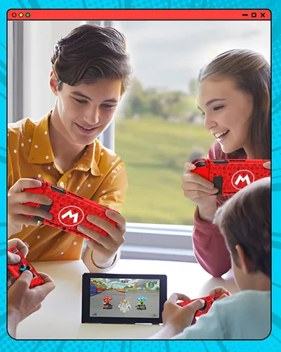 Vista 6 de Gurgitat 4in1 Cute for Nintendo Switch Case Protector, Switch Game Cases Cartridge Storage Maro Cartoon Cool Boys Men 24 Game Card Holder