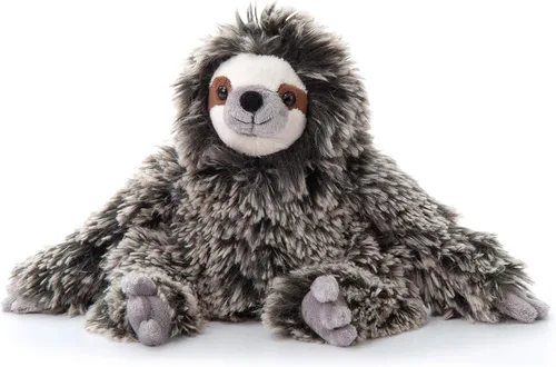 Vista 8 de The Petting Zoo Peluche de perezoso, regalos para niños, animales salvajes del zoológico Onez, juguete de peluche de perezoso de 13 pulgadas