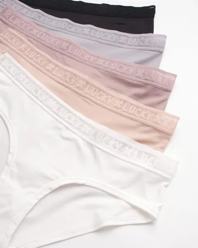 Vista 3 de Lucky Brand Ropa interior para mujer, paquete de 10 calzoncillos hipster de microfibra (S-XL)