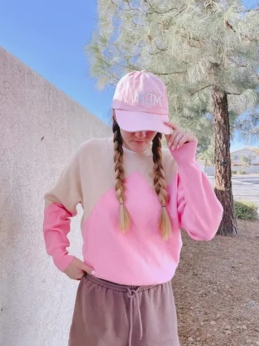 Vista 5 de Dokuritu Suéter de punto básico de invierno para mujer manga larga cuello redondo bloque de color casual ajuste holgado