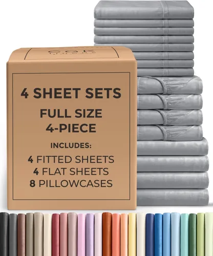 Vista 261 de Pack of 2, Twin Size 3 Piece Sheet Set - Breathable & Cooling - White