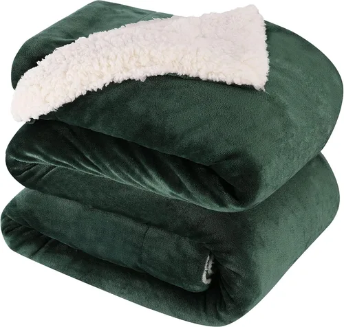Vista 66 de NANPIPER - Manta de forro polar Sherpa, suave y esponjosa, mantas individuales para sofá, color negro, de 60x80 pulgadas