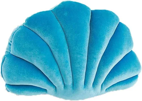 Vista 9 de Almohada decorativa de terciopelo SeaShell para cama, sofá, hogar, oficina, algodón