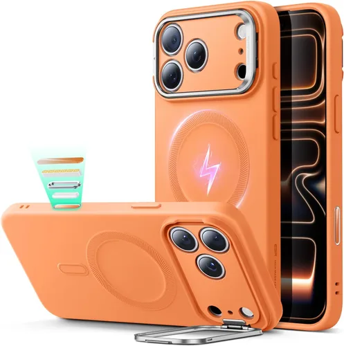 Vista 77 de ESR Funda para iPhone 13 Pro, compatible con MagSafe, protección de grado militar a prueba de golpes, soporte de anillo de cámara integrado, funda