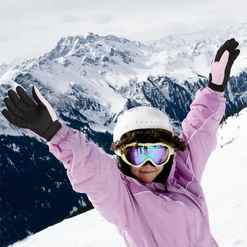 Vista 5 de Frienda Guantes deportivos de invierno para niños, guantes de carreras de deportes de potencia, guantes de motocross, guantes de bicicleta sucia