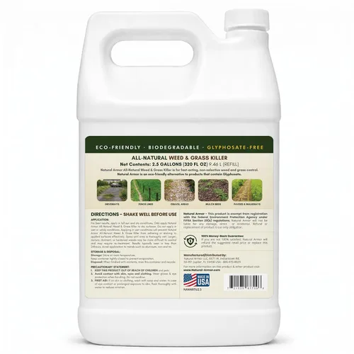 Vista 2 de Natural Armor Fórmula concentrada totalmente natural para matar malezas y hierbas. No contiene glifosato (320 onzas, 2.5 galones)