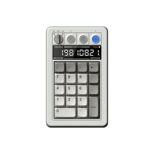 Vista 14 de 8BitDo Retro 18 Mechanical Numpad, Supports Calculator Mode, Bluetooth/2.4G/Wired Numpad for Windows and Android - C64 Edition