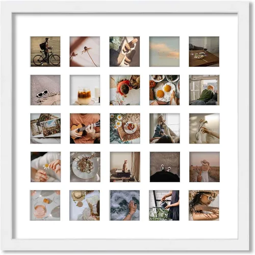 Vista 5 de Marco de fotos de Instagram mate marrón Barnwood para 1 foto