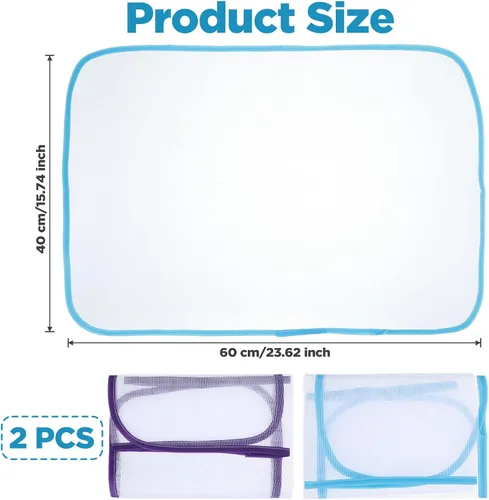 Vista 2 de 2 piezas de paño de prensado para tapete de planchado, paño de planchado para proteger la ropa, protector de malla para proteger la ropa